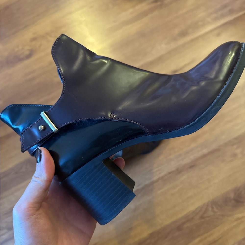 ZARA Burgundy Ankle Boots Size 39